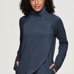 Women's Blue Quarter-Zip Sweater